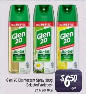 Farmer Jack's Glen 20 Disinfectant Spray offer