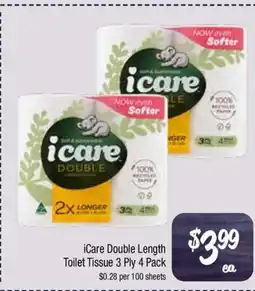 Farmer Jack's iCare Double Length Toilet Tissue 3 Ply offer