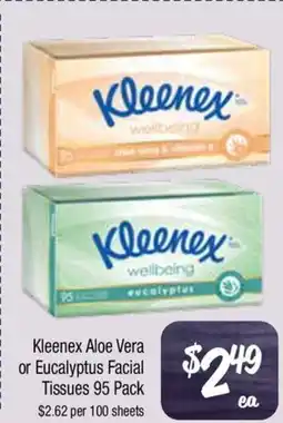 Farmer Jack's Kleenex Aloe Vera or Eucalyptus Facial Tissues offer