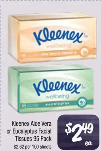 Farmer Jack's Kleenex Aloe Vera or Eucalyptus Facial Tissues offer