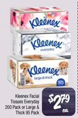 Farmer Jack's Kleenex Facial Tissues Everyday or Large & Thick offer