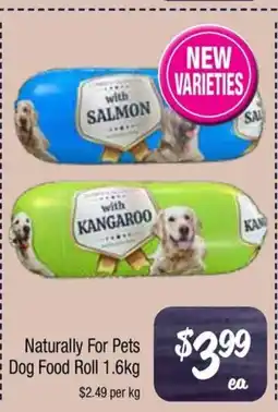 Farmer Jack's Naturally For Pets Dog Food Roll offer