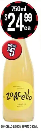 Farmer Jack's Zoncello lemon spritz 750ml offer