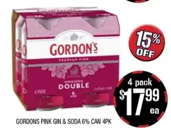 Farmer Jack's GORDONS PINK GIN & SODA offer