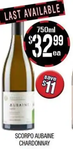 Farmer Jack's Scorpo aubaine chardonnay offer