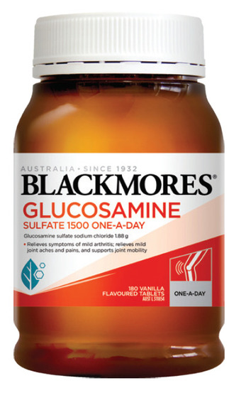 ePharmacy Blackmores glucosamine sulfate 1500 one-a-day 180 tablets offer