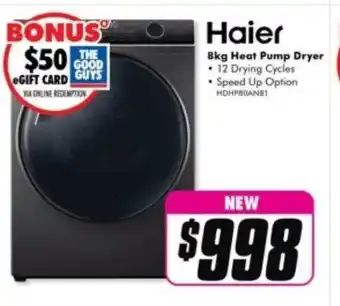 The Good Guys Heat Pump Dryer offer