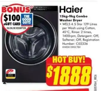 The Good Guys Combo Washer Dryer offer