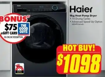 The Good Guys Heat Pump Dryer offer