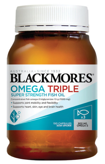 ePharmacy Blackmores omega triple super strength fish oil 150 capsules offer
