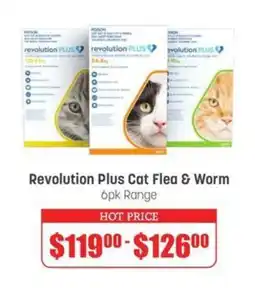 Pets Domain Revolution Plus Cat Flea & Worm offer