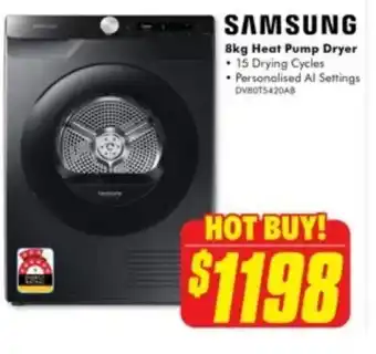 The Good Guys SAMSUNG Heat Pump Dryer offer