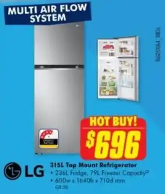 The Good Guys Top Mount Refrigerator offer