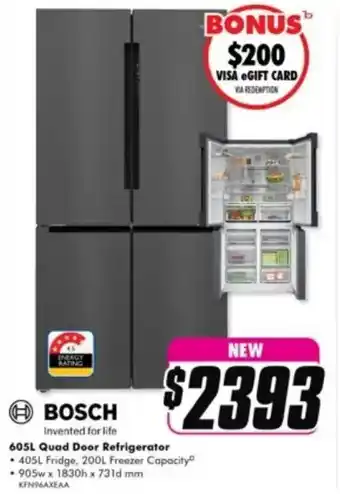 The Good Guys Quad Door Refrigerator offer