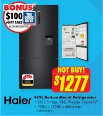 The Good Guys Bottom Mount Refrigerator offer