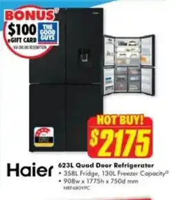 The Good Guys Quad Door Refrigerator offer