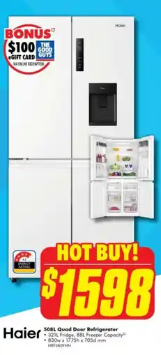 The Good Guys Quad Door Refrigerator offer