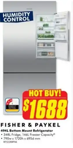 The Good Guys Bottom Mount Refrigerator offer