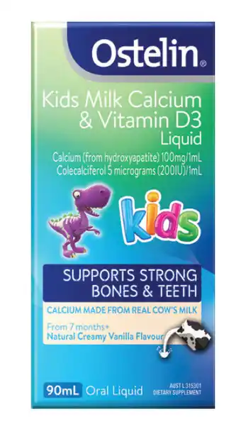ePharmacy Ostelin kids milk calcium & vitamin d3 liquid 90ml offer