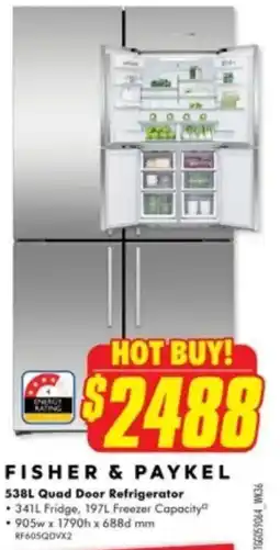 The Good Guys Quad Door Refrigerator offer