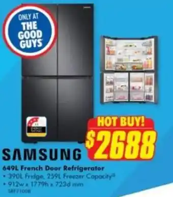 The Good Guys French Door Refrigerator offer