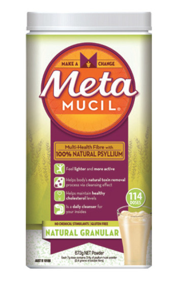 Metamucil fibre supplement natural granular 114 doses