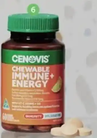 Priceline Cenovis chewable immune+ energy offer