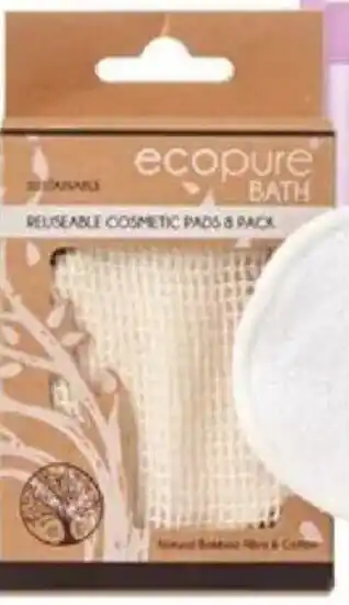 Priceline ecopure Bath Reusable Cosmetic Pads offer