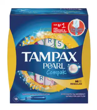 ePharmacy Tampax compak pearl regular 18 pack offer
