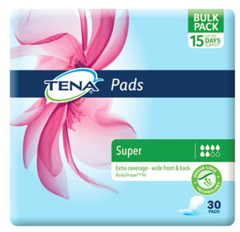 Tena pads super 30 pack