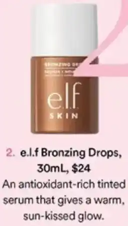 Priceline e.l.f Bronzing Drops offer