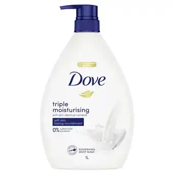 ePharmacy Dove triple moisturising deeply nourishing body wash 1 litre offer