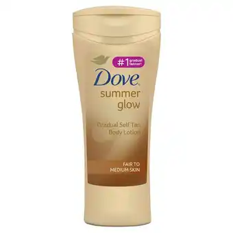 ePharmacy Dove summerglow body lotion fair to medium skin 250ml offer