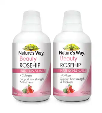 ePharmacy Nature’s way beauty rosehip hair, skin & nails + collagen liquid 500ml offer