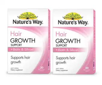 ePharmacy Nature’s way hair growth support + biotin & silicon 30 tablets offer
