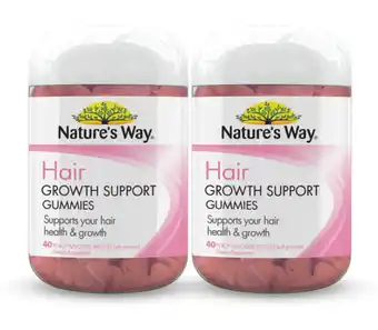 ePharmacy Nature’s way hair growth support gummies 40 peach flavoured pastilles offer