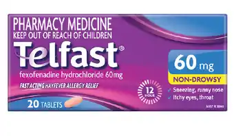 ePharmacy Telfast 60mg 20 tablets offer