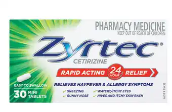 ePharmacy Zyrtec 10mg 30 tablets offer
