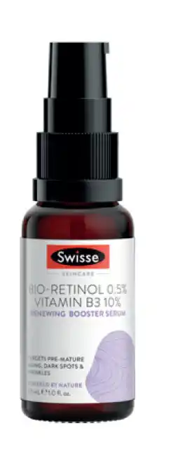 ePharmacy Swisse skincare bio-retinol vitamin b3 10% renewing booster serum 30ml offer