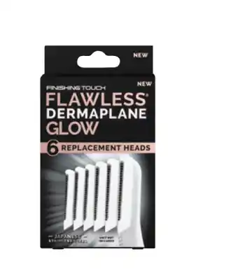 Flawless finishing touch dermaplane glow replacement heads 6 pack