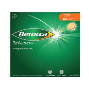 ePharmacy Berocca performance 60 effervescent tablets - orange offer