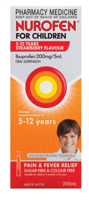 ePharmacy Nurofen for children 5-12 years strawberry 200ml offer