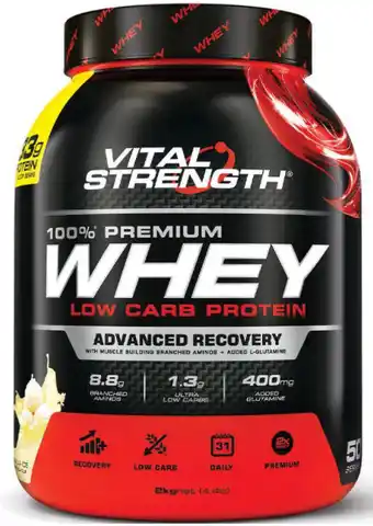 Vital strength 100% premium whey protein powder 2kg