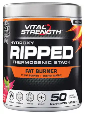 ePharmacy Vital strength hydroxy ripped thermogenic stack 250g offer