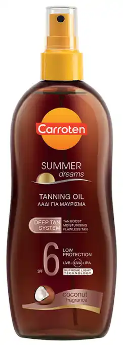 Carroten spf 6 summer dreams intensive tanning oil 200ml spray