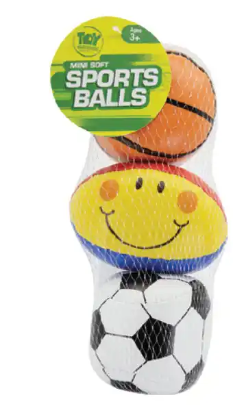 ePharmacy Toy warehouse mini soft sports ball set 3 piece - multi offer
