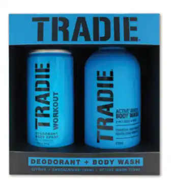 ePharmacy Tradie workout deodorant 2 piece gift set 2021 offer