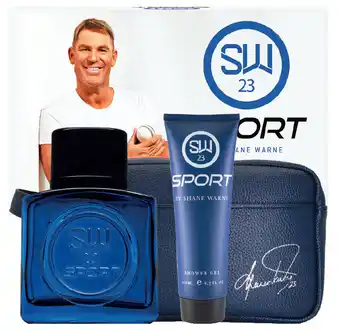 ePharmacy Sw23 sport by shane warne 100ml edt 3 piece gift set offer