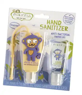 Jack n jill hand sanitiser monkey 2x29ml