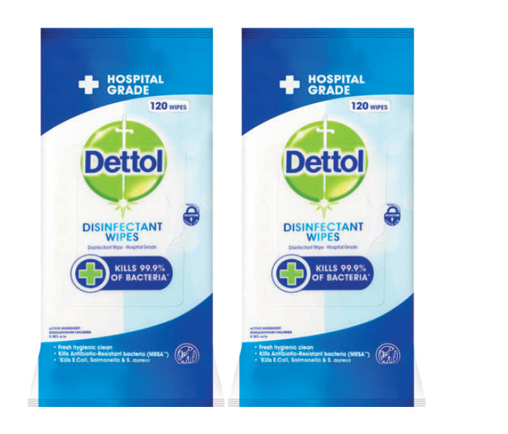 Dettol disinfectant wipes hospital graded 120 pack offer at ePharmacy